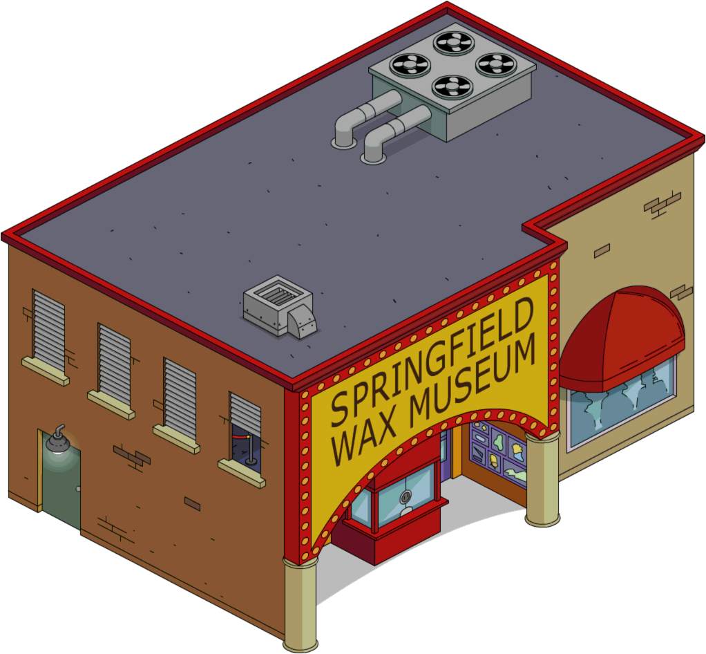 Tapped Out Springfield Wax Museum - Simpsons Springfield Wax Museum (1022x946), Png Download