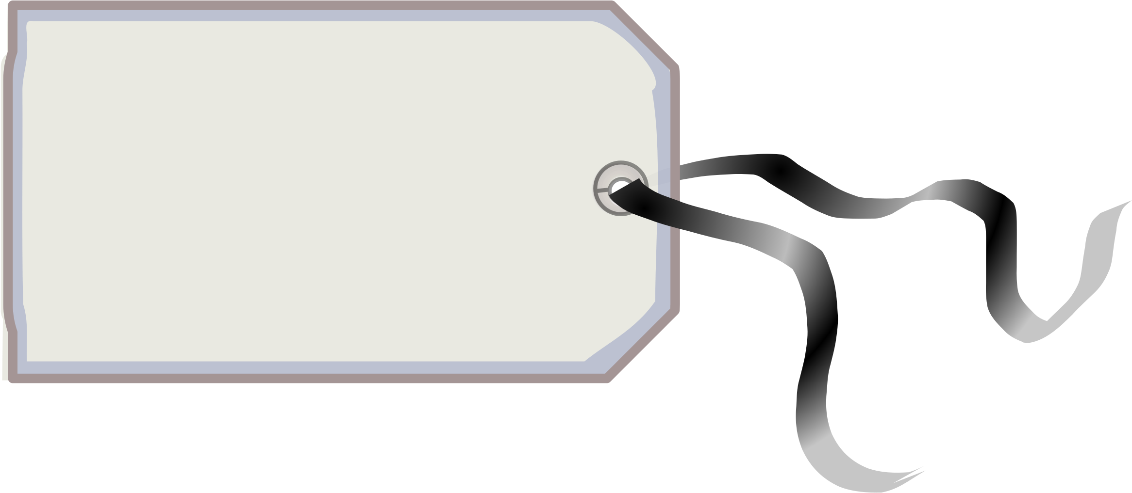 Blank Sale Tag Png - Gray Label Png (2400x1094), Png Download