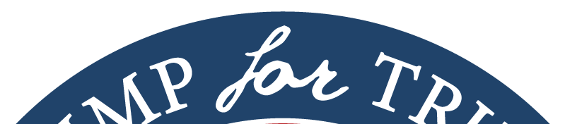 Cropped Stump For Trump Logo 2 - Calligraphy (1296x282), Png Download