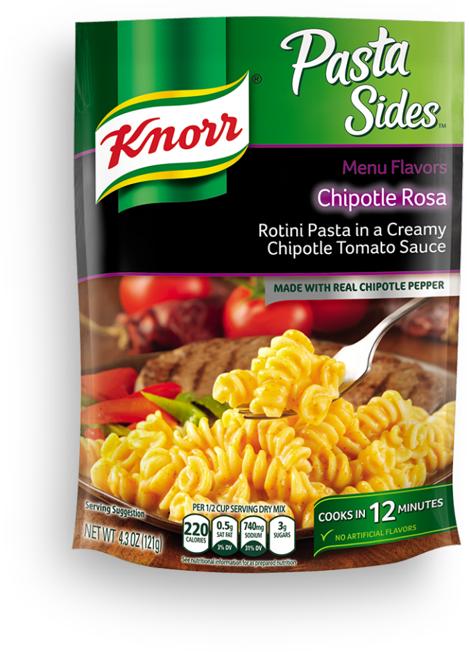 Knorr Pasta Side Dish Chipotle Rosa 4.3 Oz (985x985), Png Download