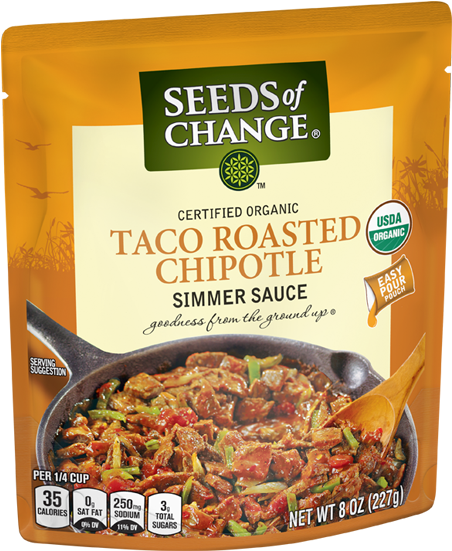 Taco Roasted Chipotle Simmer Sauce - Seeds Of Change Quinoa (573x573), Png Download