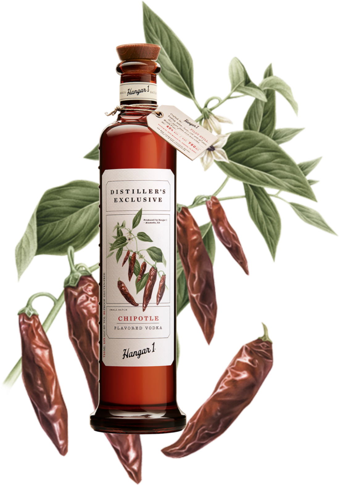 Distiller's Exclusive Hangar 1 Chipotle Vodka - Liquor (1105x1625), Png Download