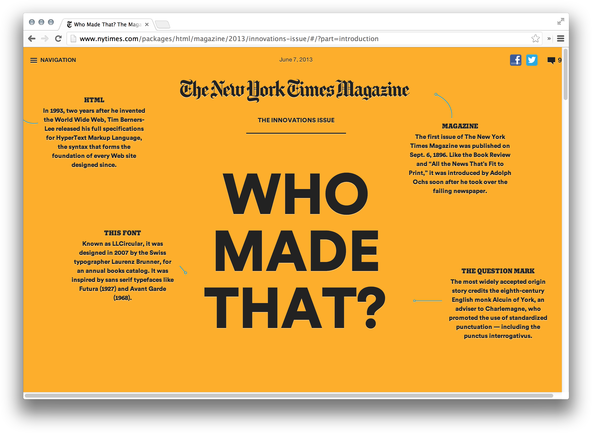 The New York Times Magazine, 2013 Innovations Issue, - New York Times Magazine 6th (2524x1854), Png Download