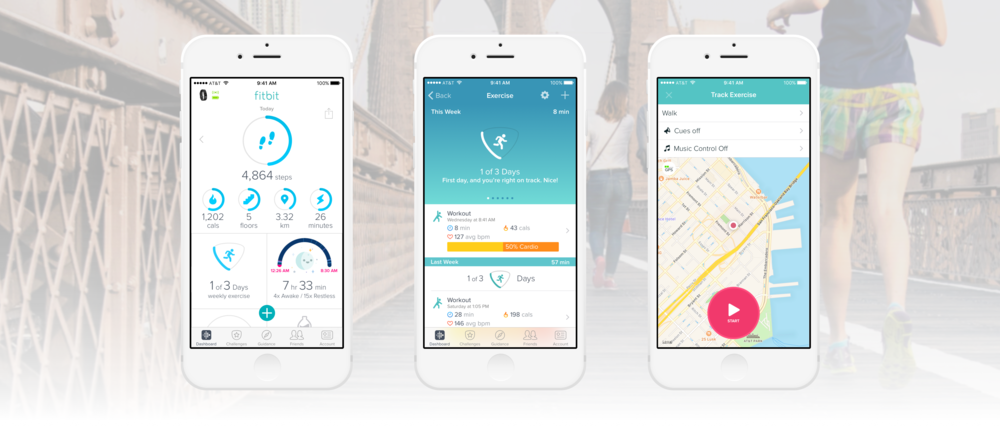Fitbit 2 (1000x431), Png Download