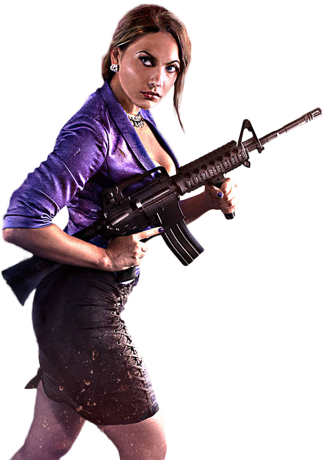 Shaundi Carrying An M16 In Saints Row Iv Promo - Saints Row Iv Gotc - Game Of The Century Edition Videospiel (647x919), Png Download