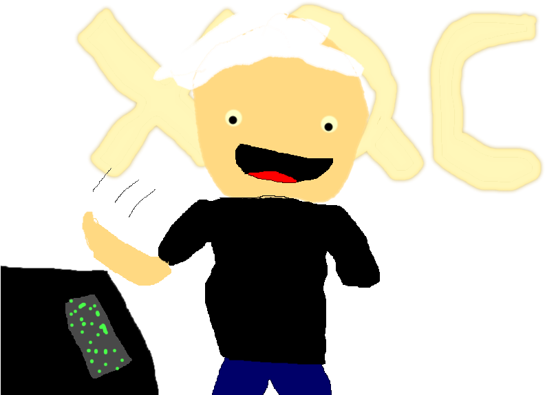 Took Me A Challenge Xqc Fan Art In 10 Mins - Cartoon (800x600), Png Download