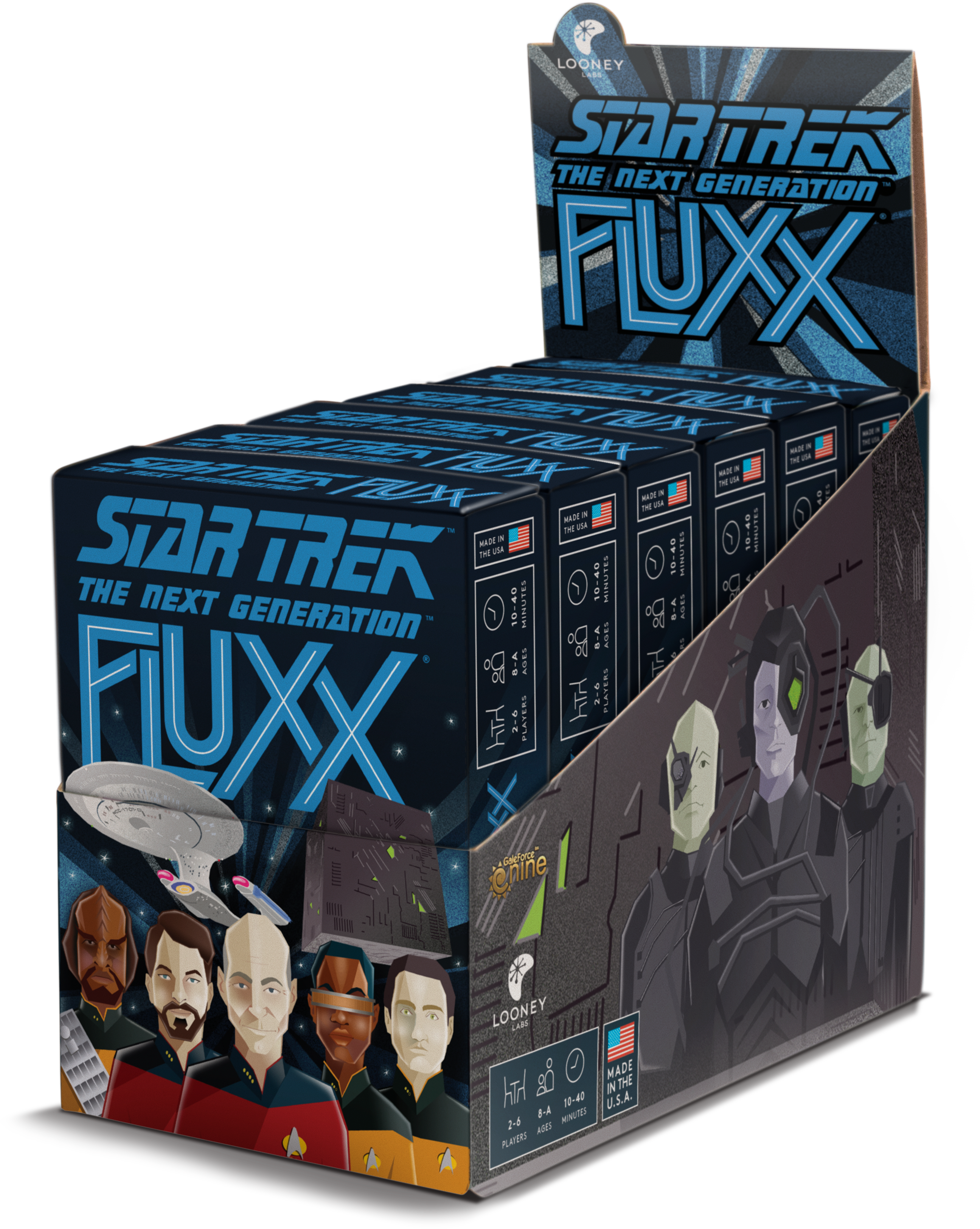 The Next Generation™ Fluxx Box Display - Star Trek The Next Generation (3486x3600), Png Download
