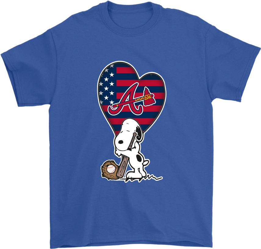 Atlanta Braves Snoopy Baseball Sports Shirts - Shirt (1024x1024), Png Download