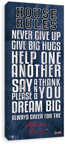 Atlanta Braves House Rules - Los Canvases By Scoreart - Los Angeles Dodgers House (500x500), Png Download