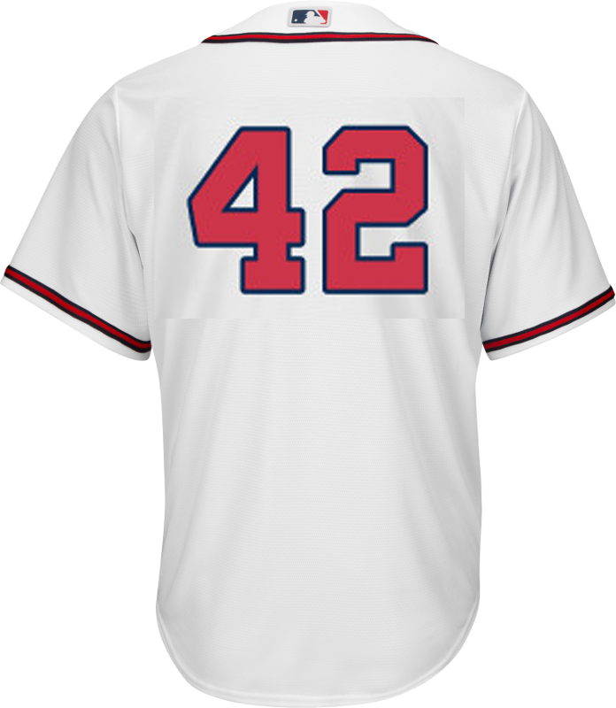 Jackie Robinson Day 42 Jersey - Atlanta Braves Freddie Freeman White Home 2017 Men's (696x800), Png Download