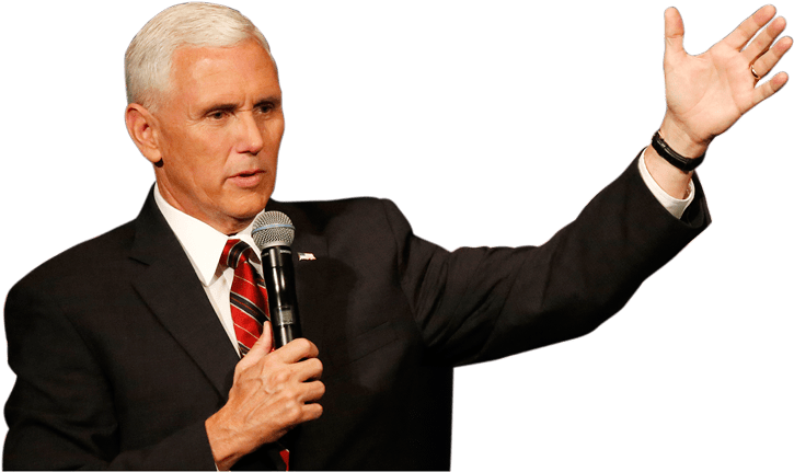 Download - Mike Pence White Background (800x435), Png Download