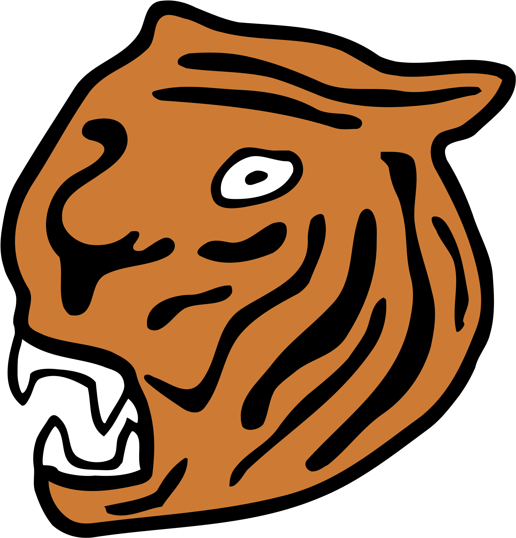 Tigers Logo Png Transparent - Vector Graphics (2400x2400), Png Download