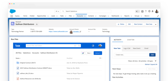 Salesforce And Box - Box Salesforce (768x264), Png Download
