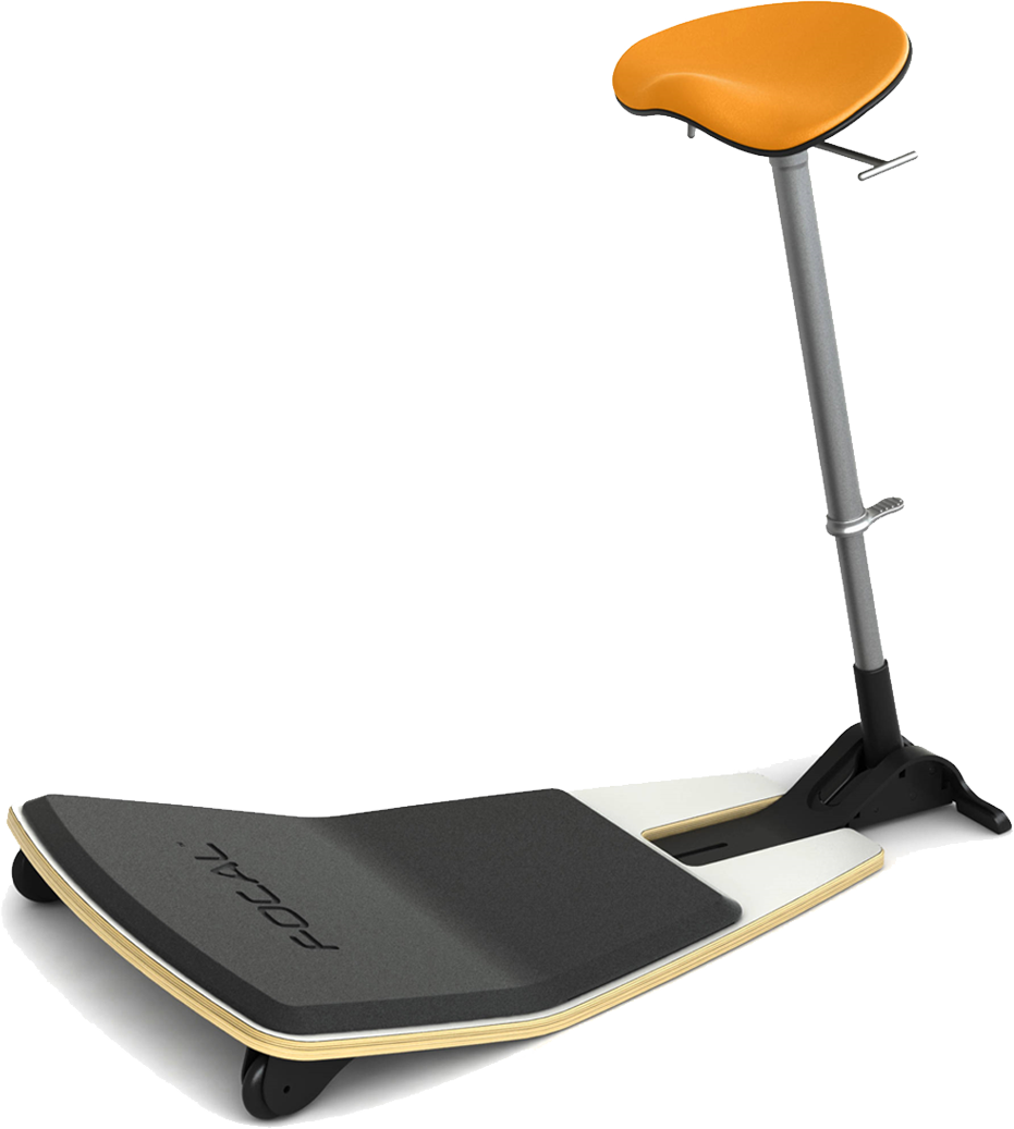 Locus Learning Seat By Focal Upright Citrus With Black - Erhonomic Stool (931x1037), Png Download