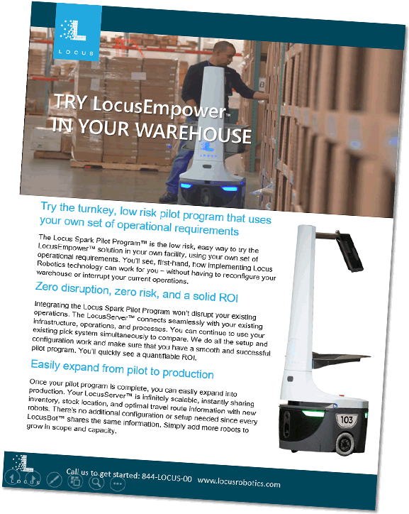 The Locus Empower™ System Is The Easy, Low Risk Way - Locus Robotics (620x750), Png Download