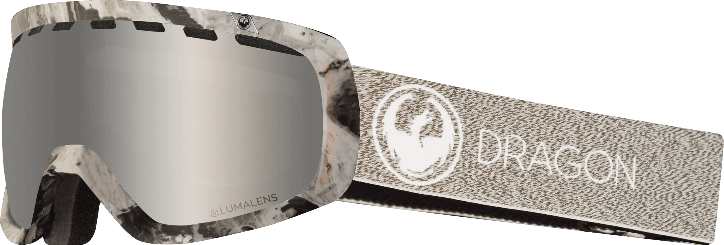 Dragon Nfx2 Ski Goggles - Grey ~ Silver (2500x848), Png Download