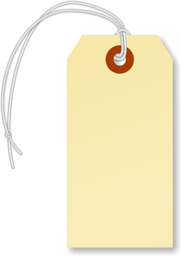 Blank Manila Cardstock Tag With Elastic - 250 Manila Hang Tags, #2 (31⁄4" X 1-5/8") - 13-point (800x800), Png Download