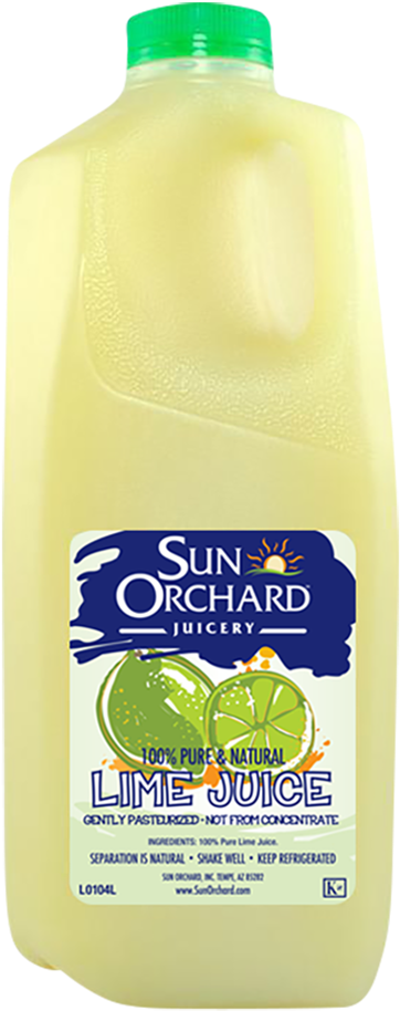 100% Lime Juice 64oz - Lime (407x917), Png Download