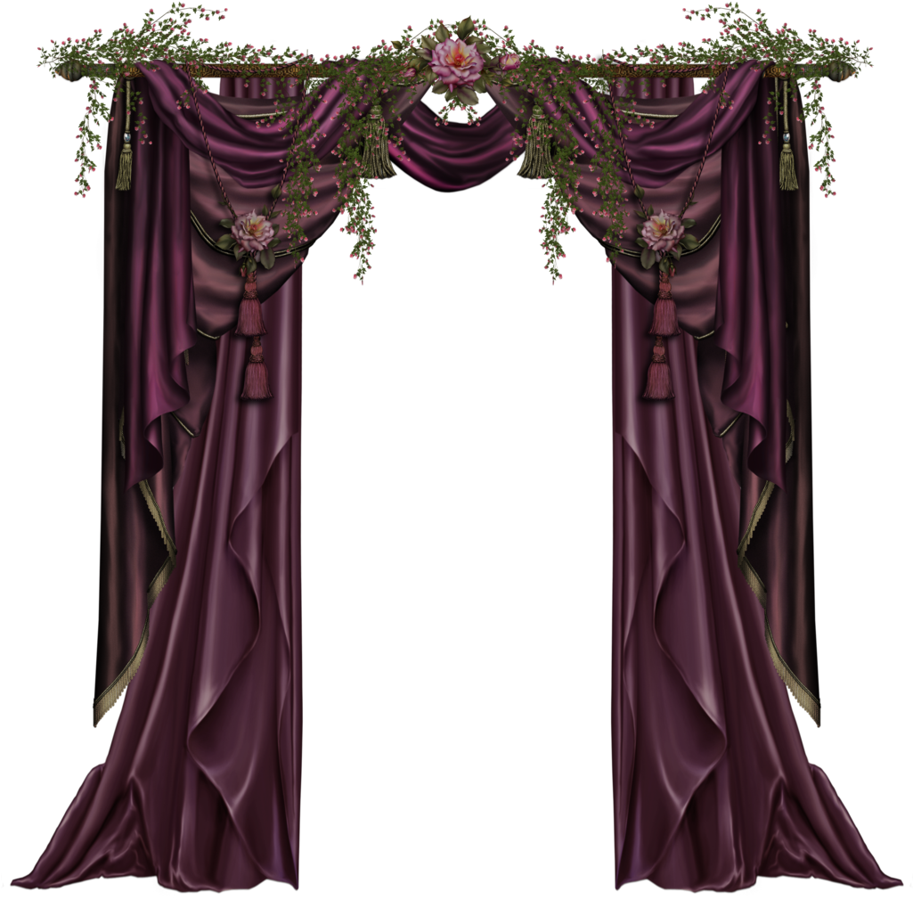 Purple Curtains - Gothic Curtains (1024x1073), Png Download