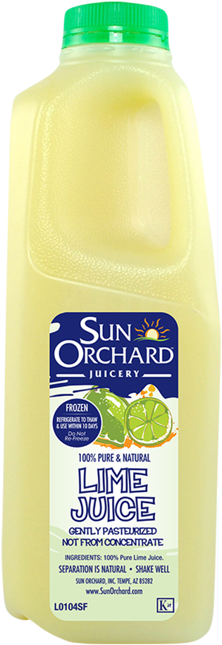 100% Lime Juice - Sour Mix Sun Orchard Lime Juice (349x917), Png Download
