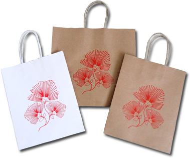 Pohutukawa Paper Bags - Nz Gift Bags (400x328), Png Download