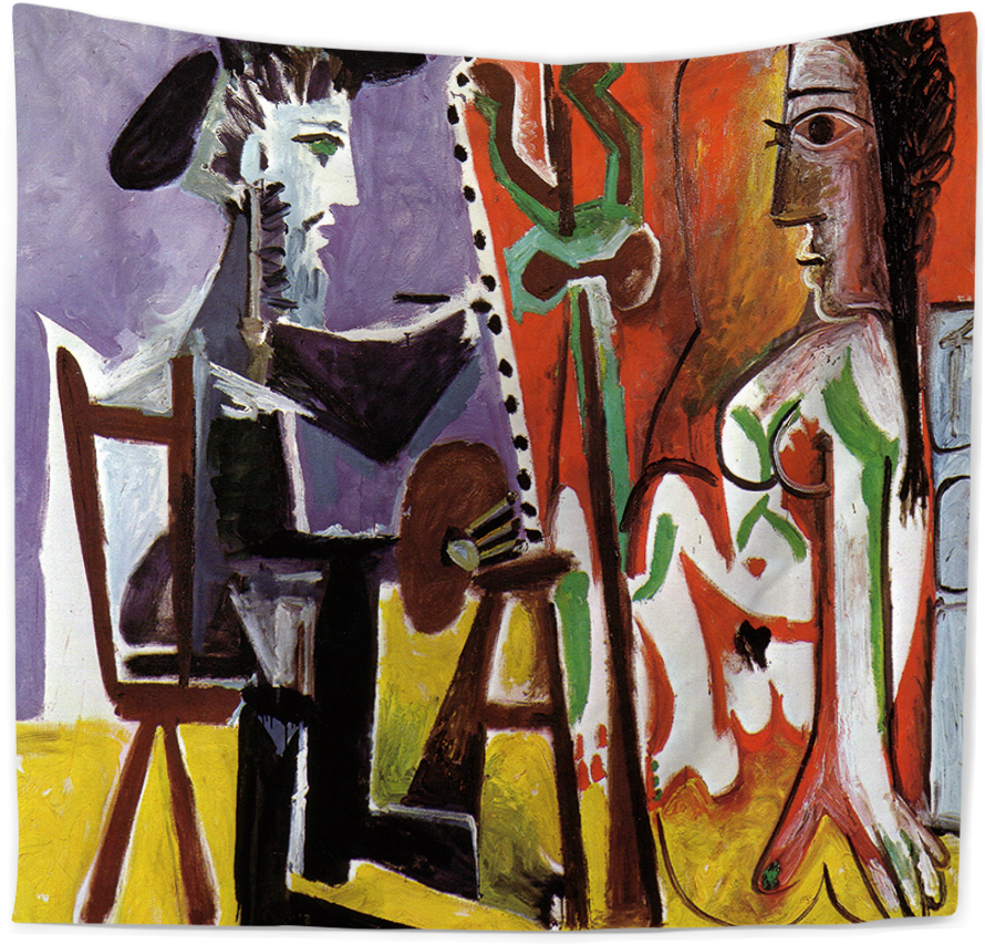 Lightbox Moreview - Painter And His Model (1000x1000), Png Download