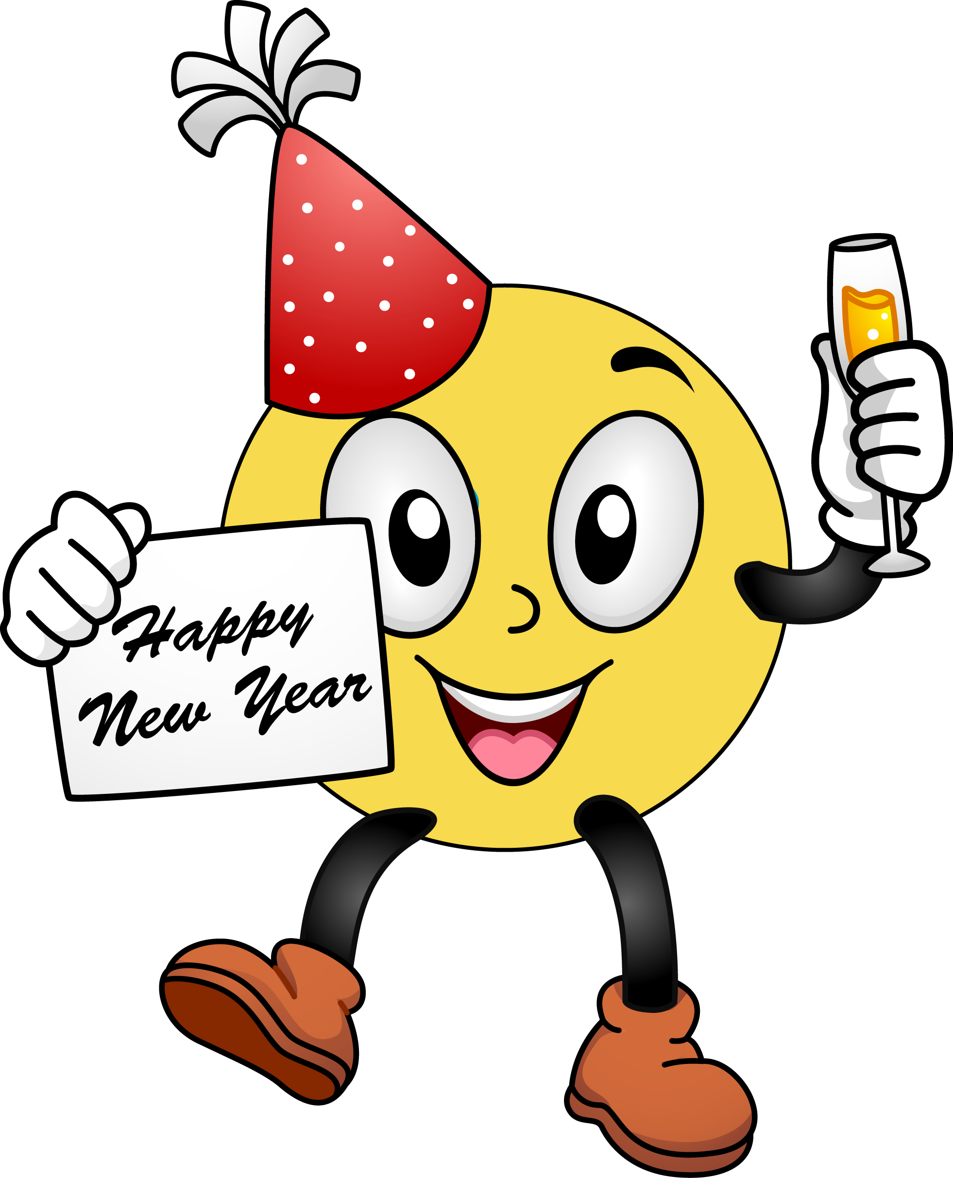 Download Happy New Year Smiley Face Clip Art Clipart Free Clipart Happy New Year 18 Emoji Png Image With No Background Pngkey Com