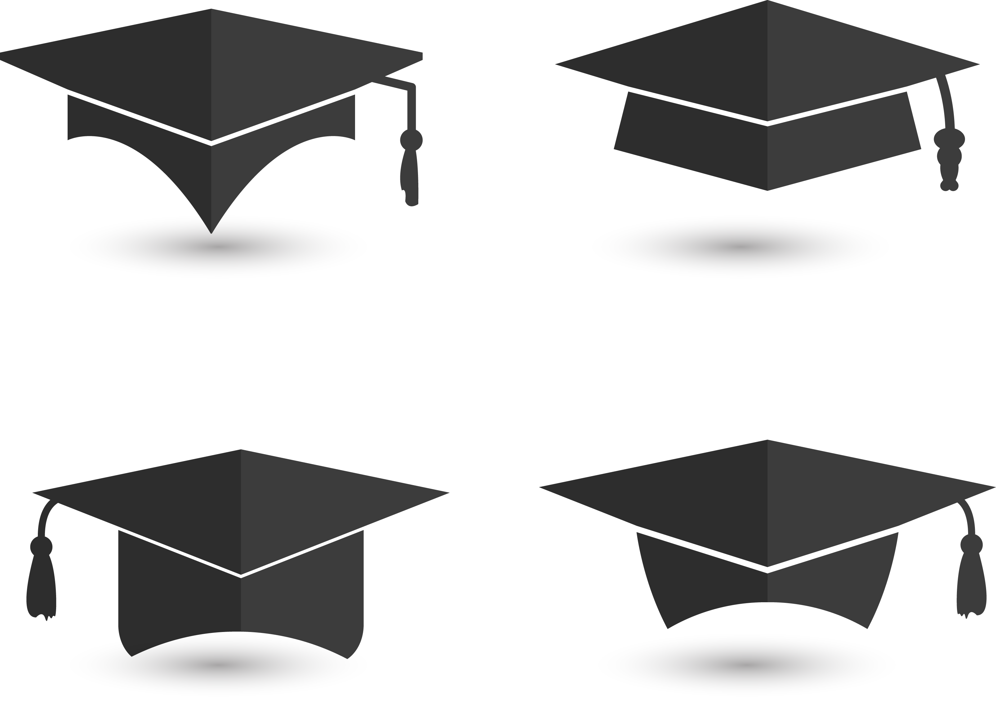 Ceremony Square Academic Euclidean Background Transprent - Transparent Vector Graduation Cap (3212x2266), Png Download