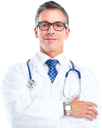 Male Doctor Smiling With Arms Crossed - Eric Justin Luk Internal Medicine (522x450), Png Download