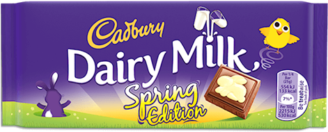 Cadbury Dairy Milk Spring Edition Chocolate Bar 100g - Cadbury Dairy Milk Whole Nut (470x419), Png Download
