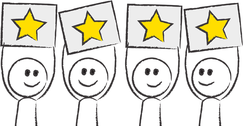 Charity Navigator Ceo Congratulates Feea On Its New - 4 Star Rating Cartoon (1210x423), Png Download