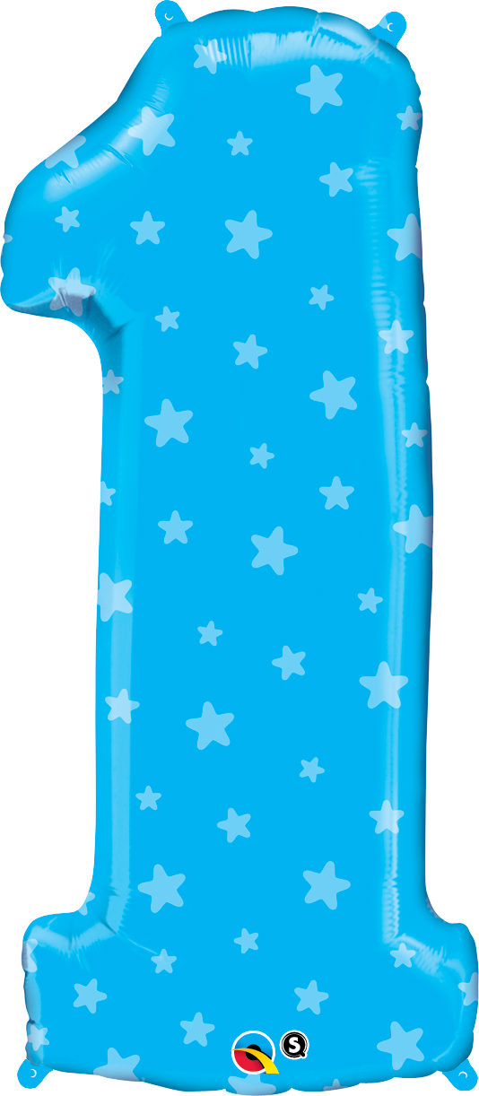 blue number 1 balloon