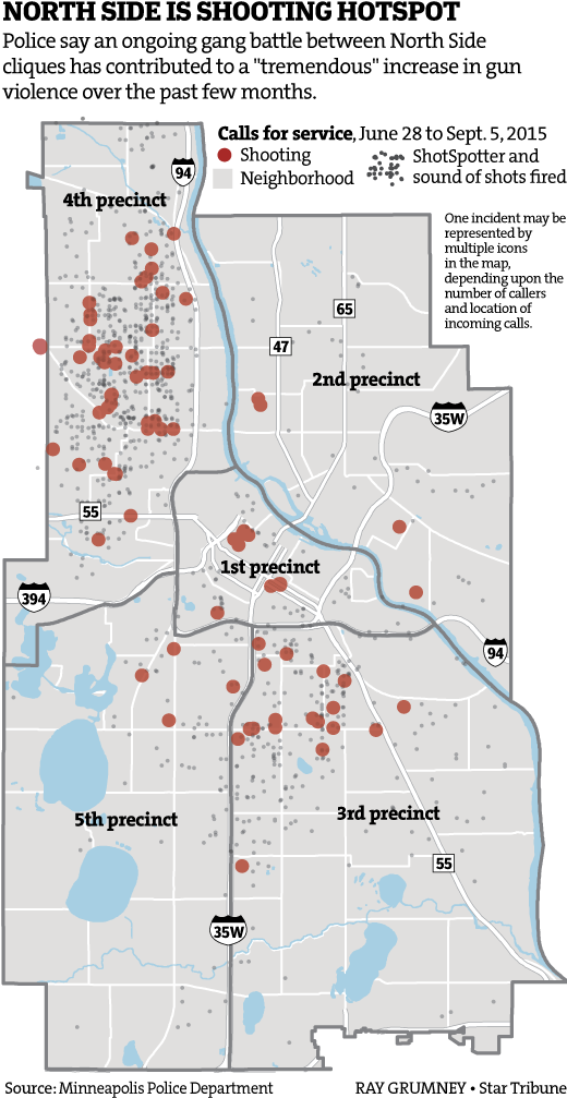 North Side Is Shooting Hotspot - Map (525x1018), Png Download