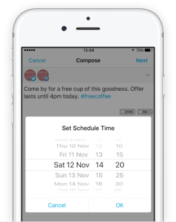 Hootsuite Mobile App - Mobile App (344x433), Png Download
