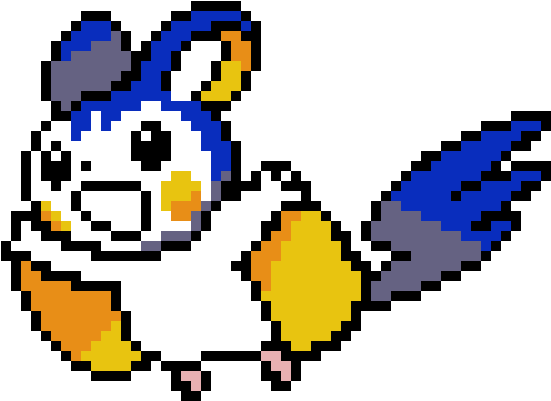 Emolga - Emolga Pixel Art (830x510), Png Download