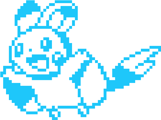 Emolga Pixel Art (610x460), Png Download