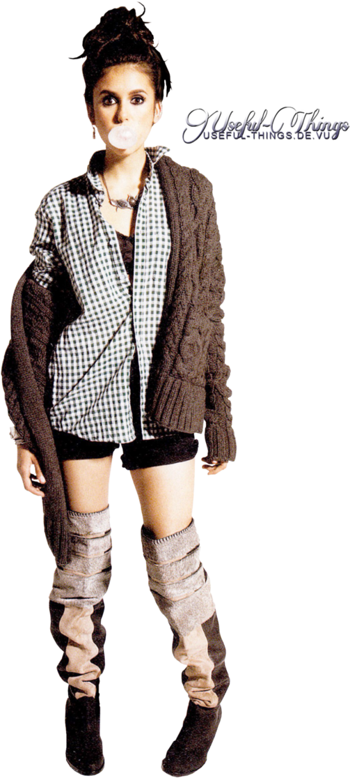 Nina Dobrev - Nina Dobrev Nylon Magazine (675x1184), Png Download