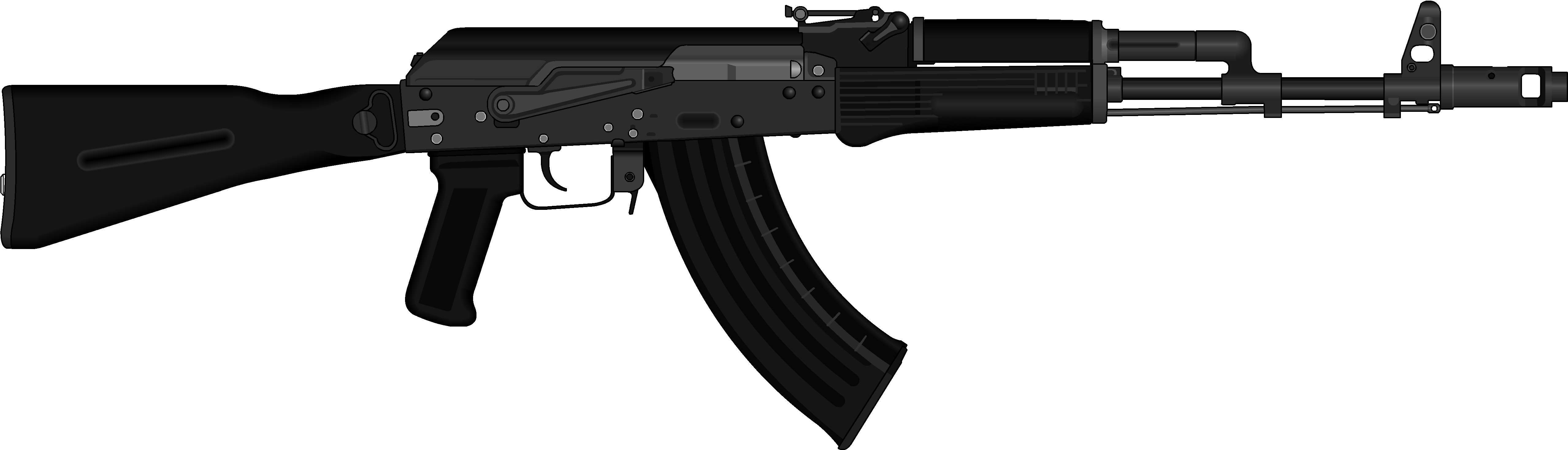Ak-103 Synthetic Furniture - Ak 47 Mw3 (5114x1469), Png Download
