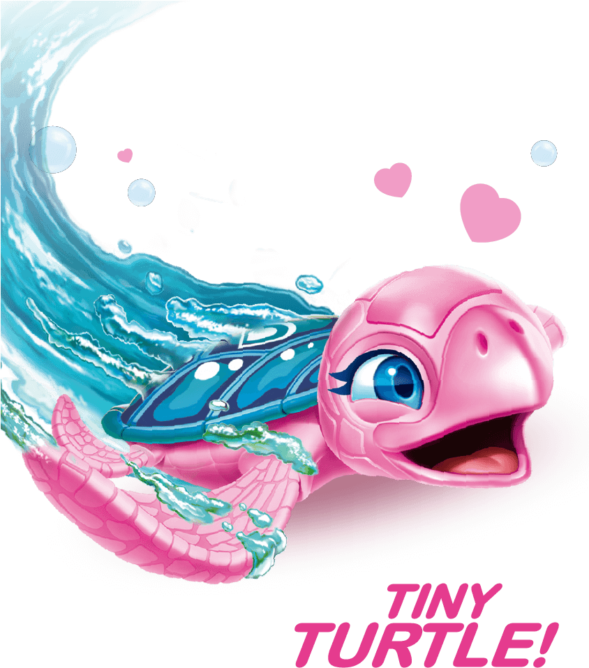 1/4 Cuteseas Pets - Robo Alive Cute-seas Pink Turtle By Zuru (854x1136), Png Download
