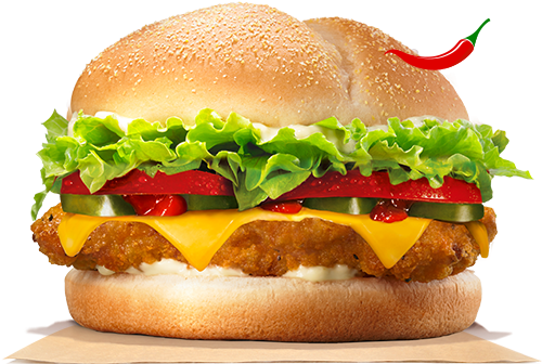 Spicy Chicken Deluxe - Spicy Chicken Deluxe Burger King (500x540), Png Download