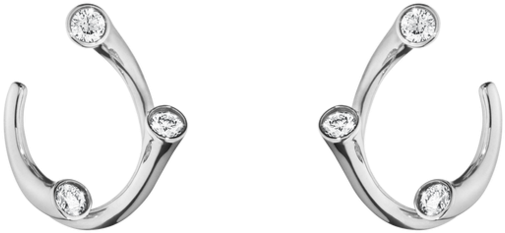 Georg Jensen Magic 18ct White Gold Diamond Hoop Earrings - Georg Jensen Magic Øreringe (600x600), Png Download