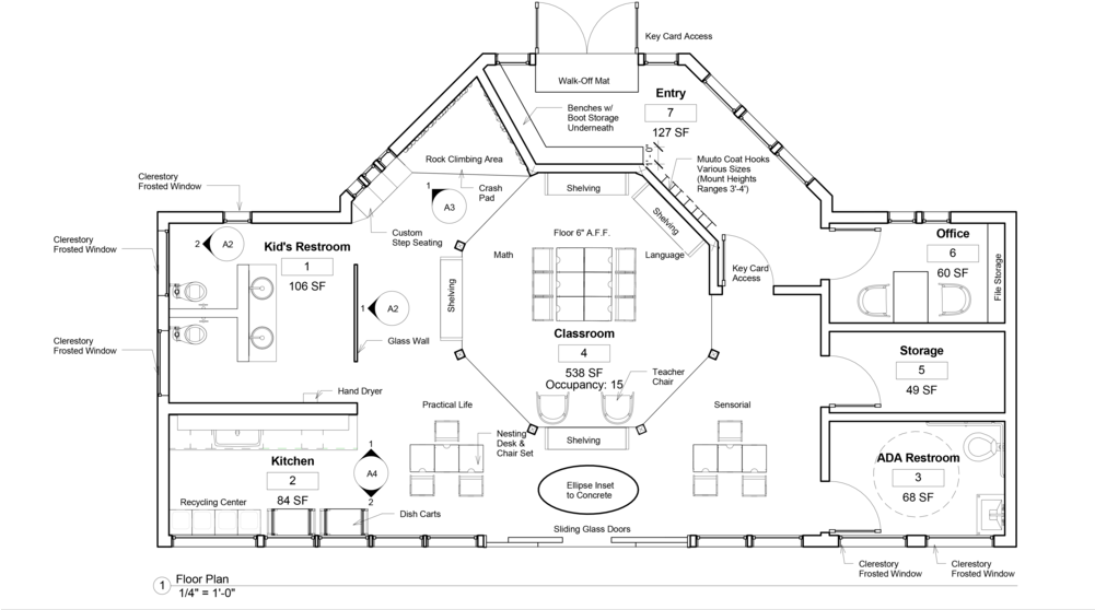 Institutional Design Drawings-niki - Technical Drawing (1000x565), Png Download