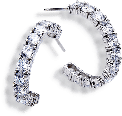 12 Carat, 14k Hoop Earrings - Earring (650x650), Png Download