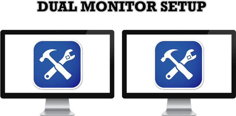 Dual Monitor Set Up - Traffic Sign (800x548), Png Download