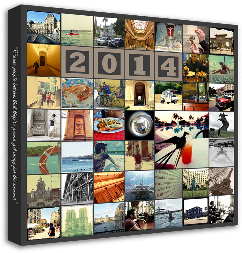 Instagram Collage - Canvas (500x496), Png Download