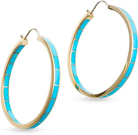 Inside Out Hoop Earrings - Earring (500x500), Png Download