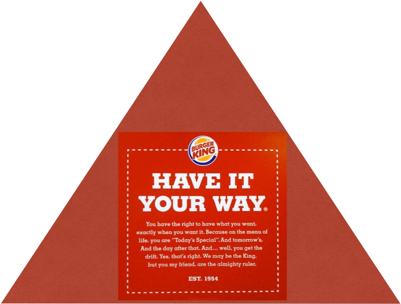 Keller's Pyramid For Burger King - Burger King Have It Your (1024x768), Png Download