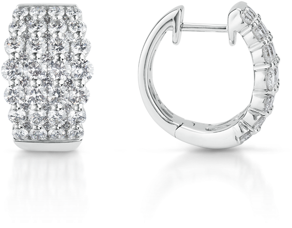 Earrings Classic Parallel Hoop Earrings - Earring (800x778), Png Download
