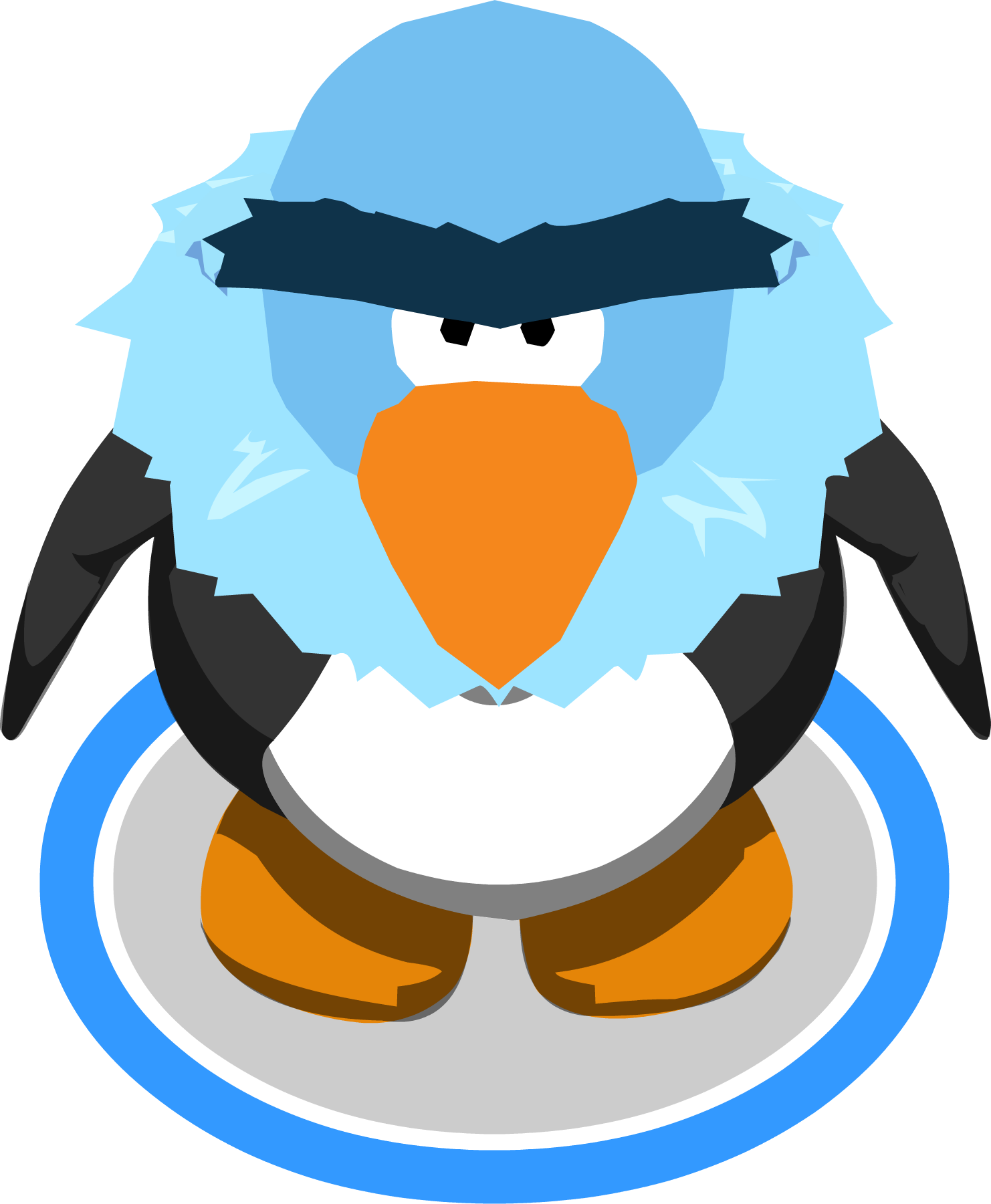 Sam Eagle Head In-game - Miss Piggy Club Penguin (1482x1801), Png Download
