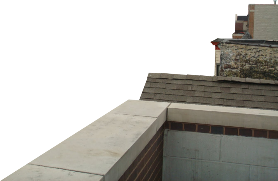 Rooftop Ledge Corner With Buildings - Building Roof Ledge (923x600), Png Download